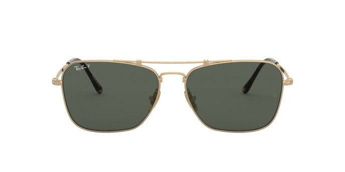 Sonnenbrillen Ray-Ban Caravan Titanium RB 8136M (9143) form quadratisch gläser green - polar + ar