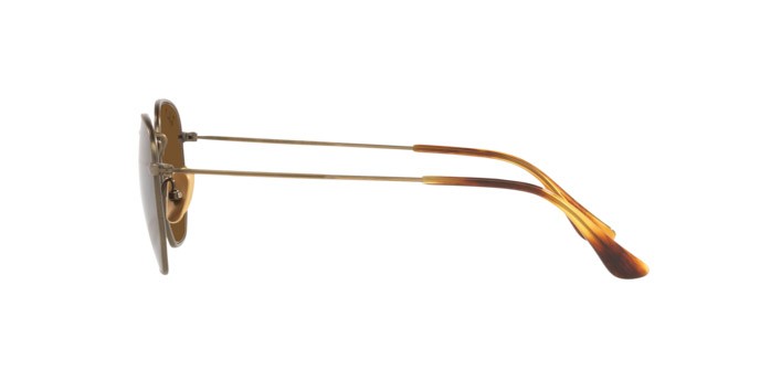 Occhiali da sole Ray-Ban Hexagonal Titanium RB 8148 (920757) colore demigloss antique gold forma irregolare lenti polar brown