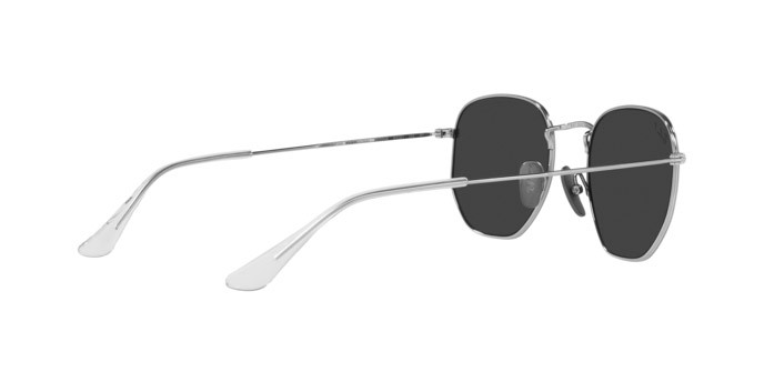 Occhiali da sole Ray-Ban Hexagonal Titanium RB 8148 (920948) colore silver forma irregolare lenti polar black