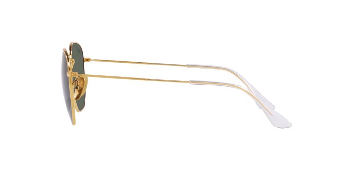 Occhiali da sole Ray-Ban Hexagonal Titanium RB 8148 (921658) colore legend gold forma irregolare lenti polar green
