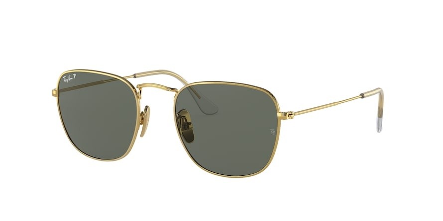 Sonnenbrillen Ray-Ban Frank Titanium RB 8157 (921658) farbe legend gold form quadratisch gläser green - polar
