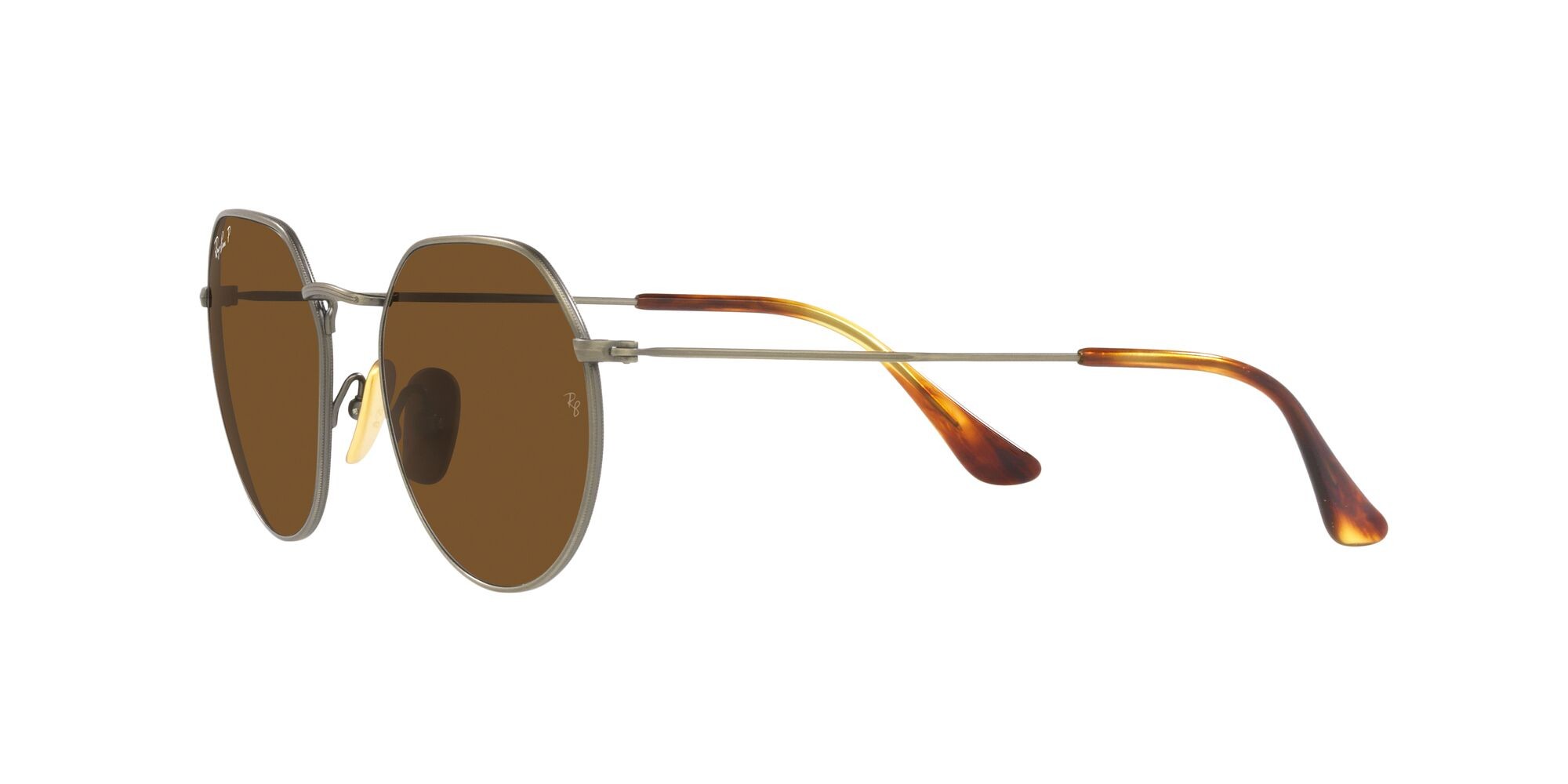 Sonnenbrillen Ray-Ban Jack Titanium RB 8165 (920757) farbe oro anticato semi-lucido form unregelmäßig gläser marrone