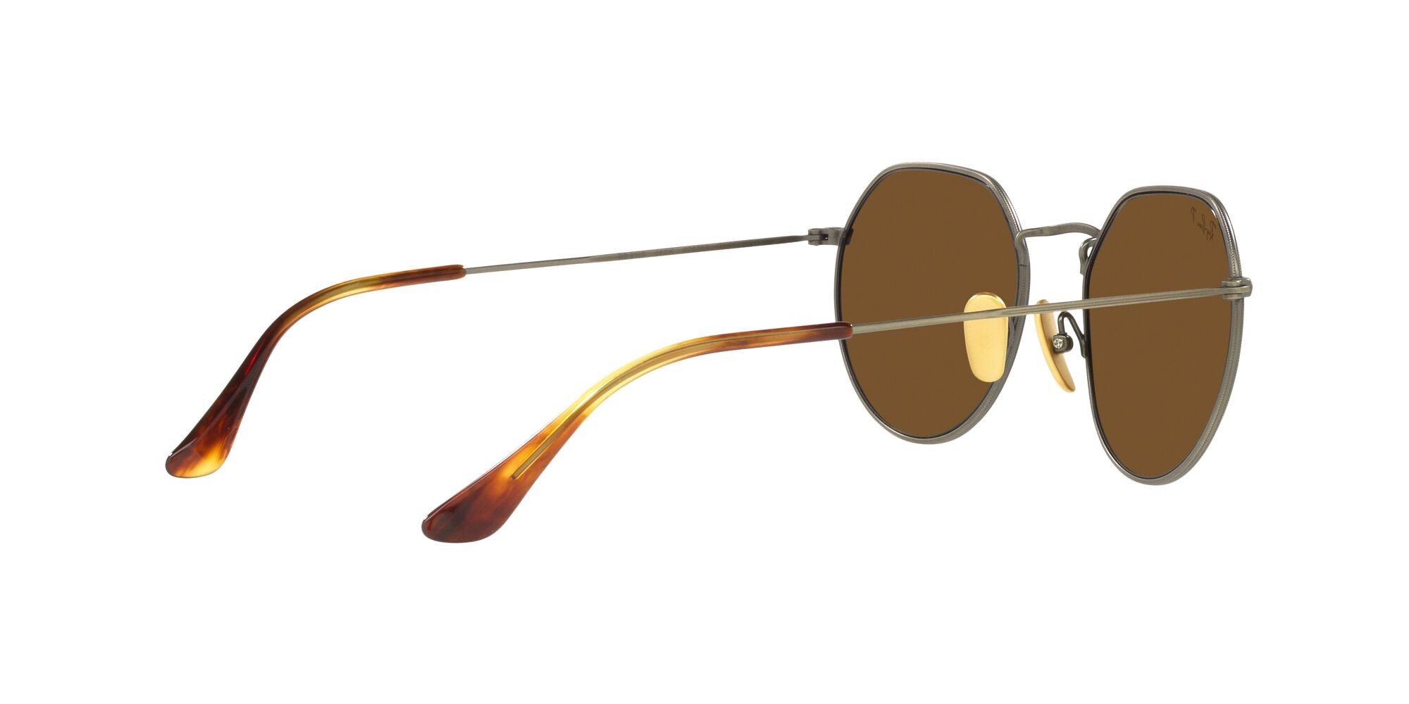 Sonnenbrillen Ray-Ban Jack Titanium RB 8165 (920757) farbe oro anticato semi-lucido form unregelmäßig gläser marrone