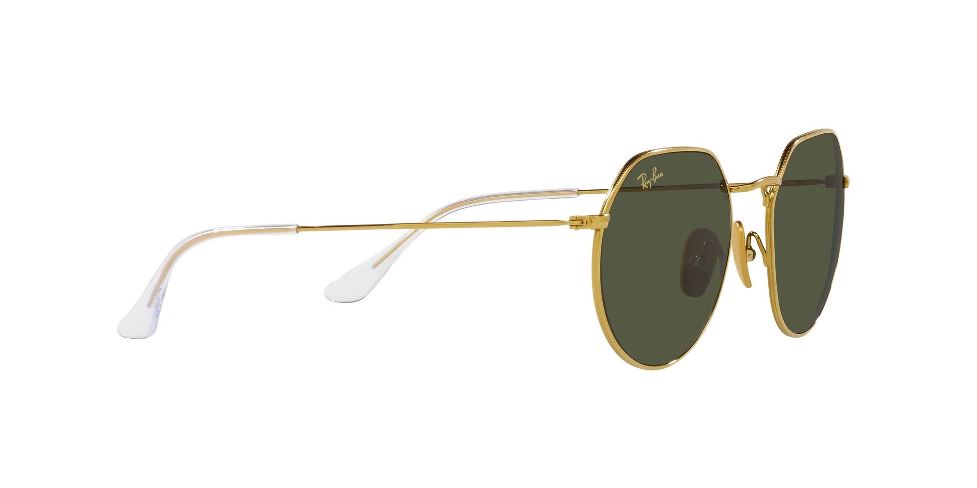 Occhiali da sole Ray-Ban Jack Titanium RB 8165 (921631) colore legend gold forma irregolare lenti verde
