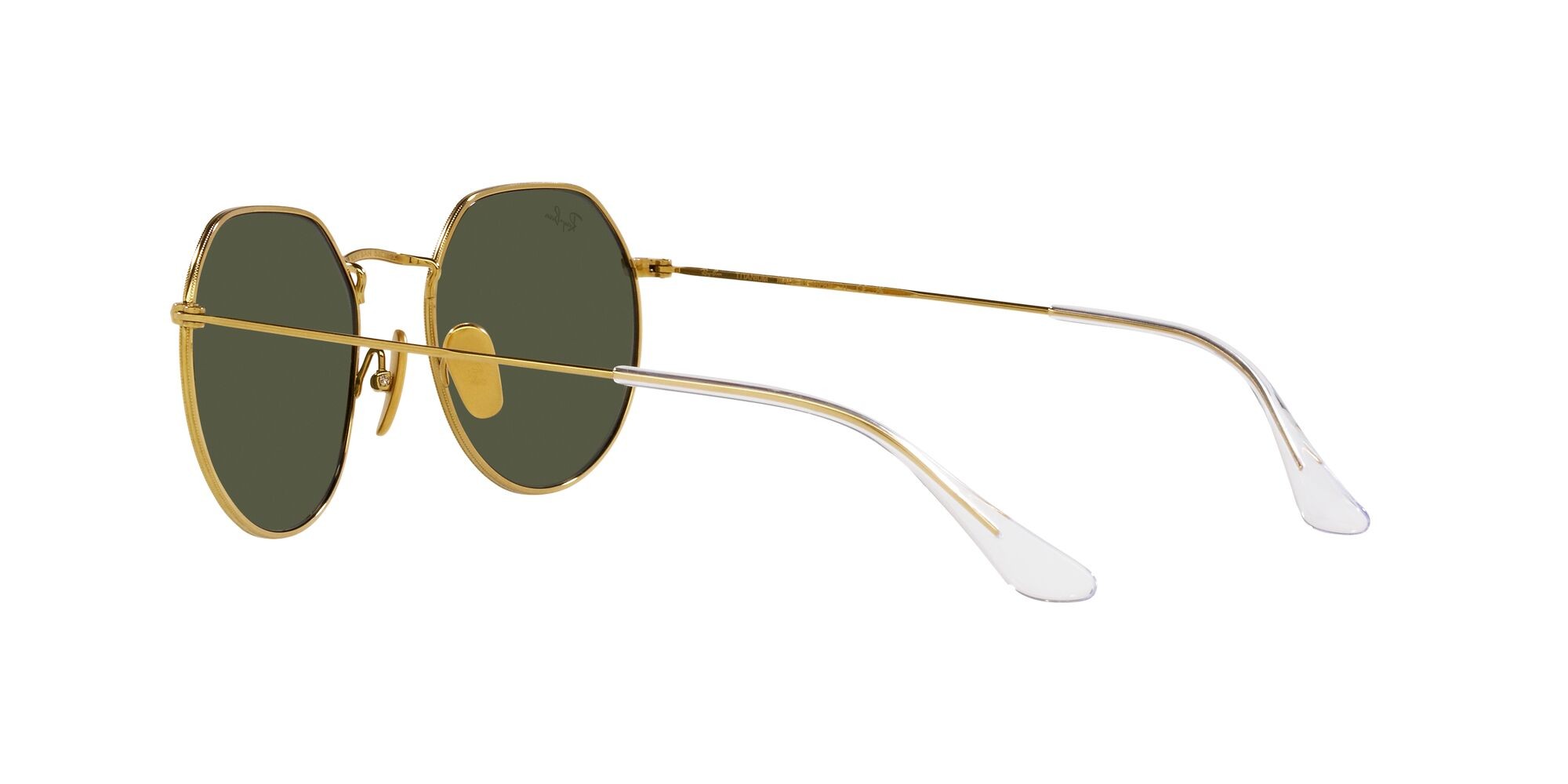 Occhiali da sole Ray-Ban Jack Titanium RB 8165 (921631) colore legend gold forma irregolare lenti verde
