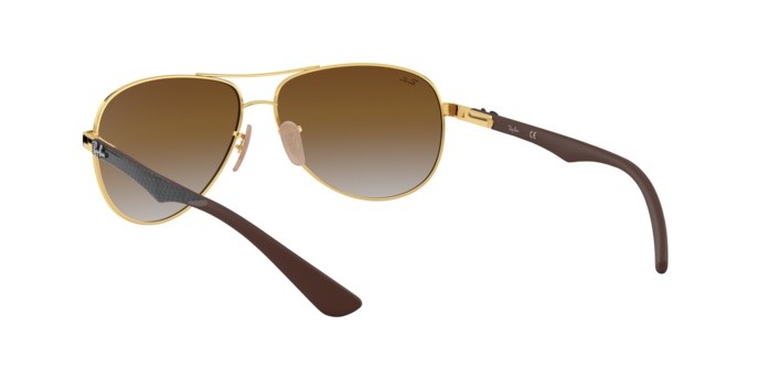 Sonnenbrillen Ray-Ban Carbon  Fibre RB 8313 (001/51) farbe arista form aviator gläser brown gradient