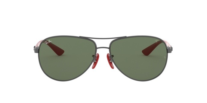 Sonnenbrillen Ray-Ban Scuderia Ferrari Collection RB 8313M (F00171) farbe gunmetal form aviator gläser green