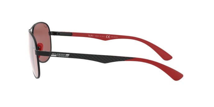 Sonnenbrillen Ray-Ban Scuderia Ferrari Collection RB 8313M (F002H2) farbe matte black form aviator gläser purple mir silver polar