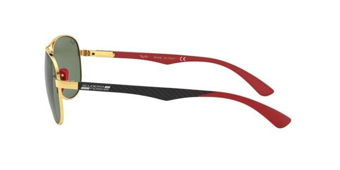 Sonnenbrillen Ray-Ban Scuderia Ferrari Collection RB 8313M (F00871) farbe gold form aviator gläser green