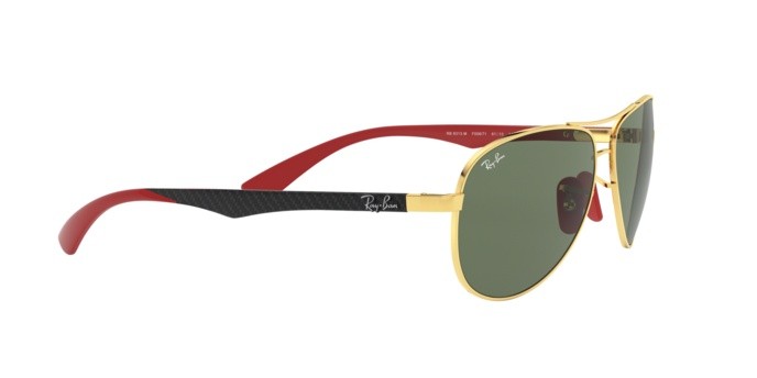 Sonnenbrillen Ray-Ban Scuderia Ferrari Collection RB 8313M (F00871) farbe gold form aviator gläser green