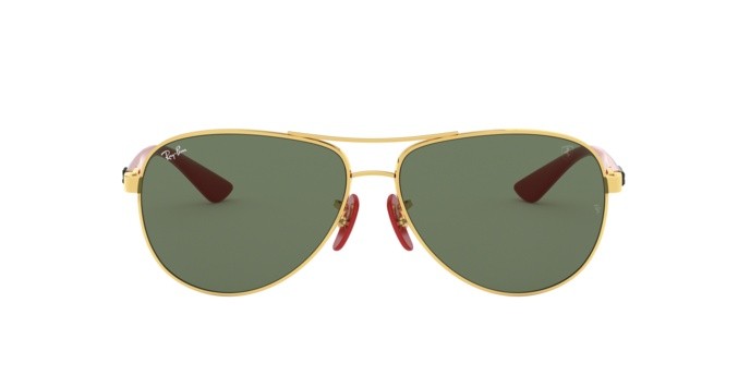 Sonnenbrillen Ray-Ban Scuderia Ferrari Collection RB 8313M (F00871) farbe gold form aviator gläser green