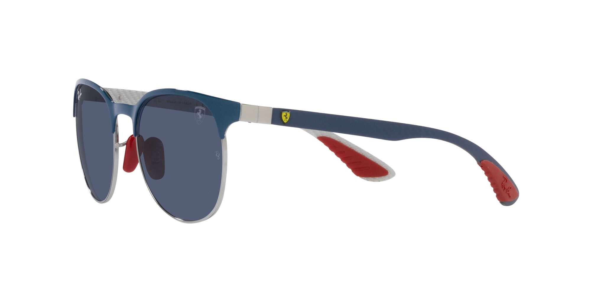 Sonnenbrillen Ray-Ban Scuderia Ferrari RB 8327M (F07280) farbe blu vallarta su gunmetal form pantos gläser blu scuro
