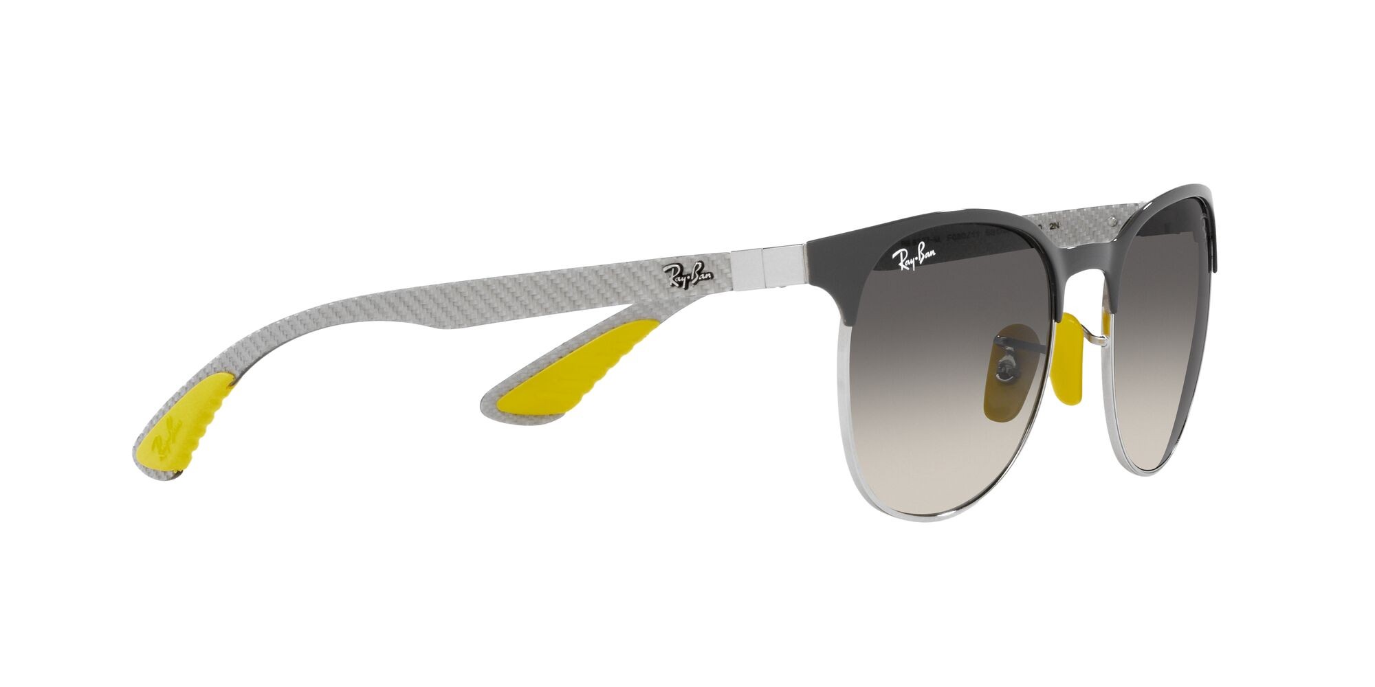 Sonnenbrillen Ray-Ban Scuderia Ferrari RB 8327M (F08011) farbe grigio su argento form pantos gläser sfumato grigio