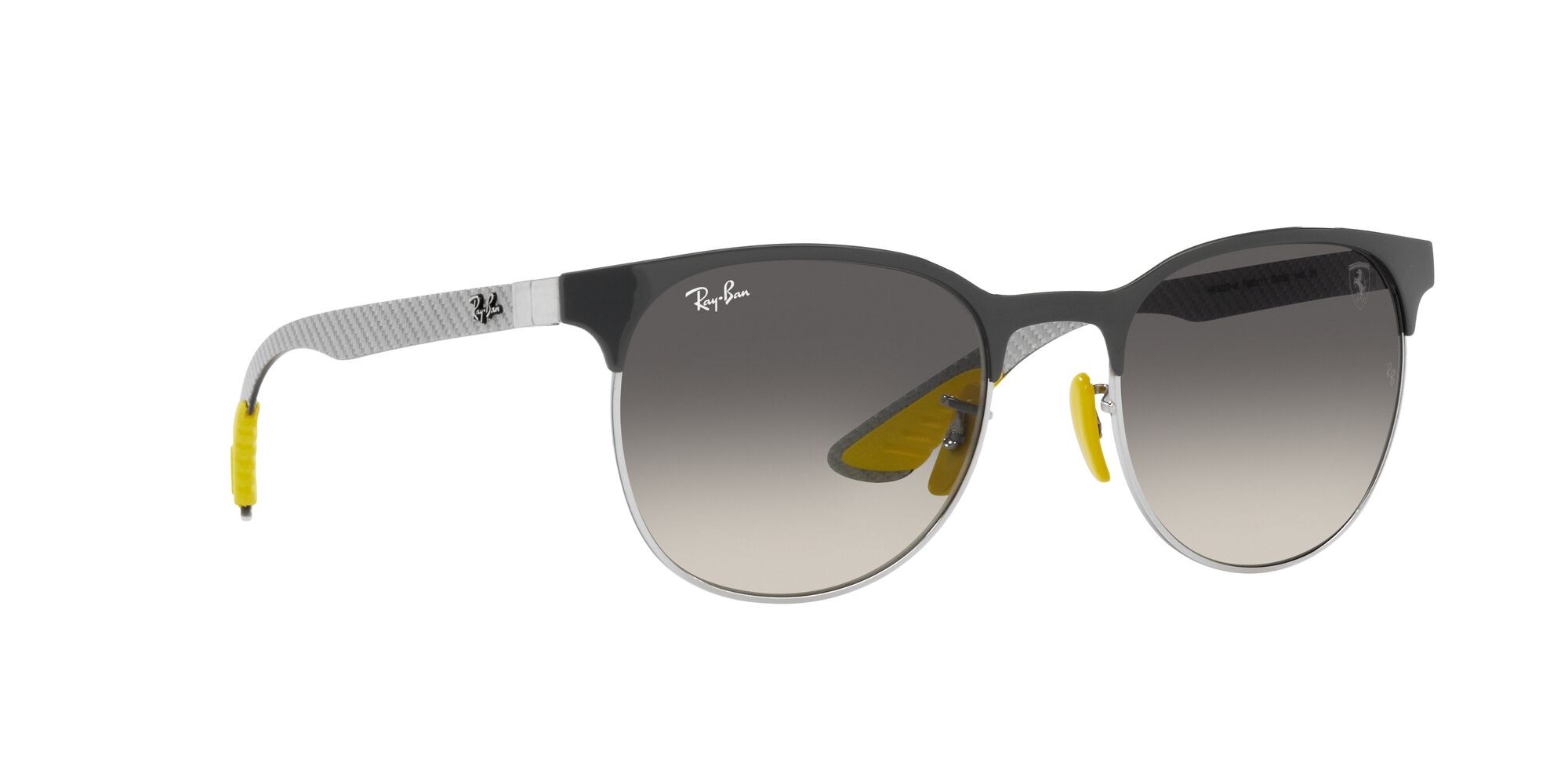 Sonnenbrillen Ray-Ban Scuderia Ferrari RB 8327M (F08011) farbe grigio su argento form pantos gläser sfumato grigio