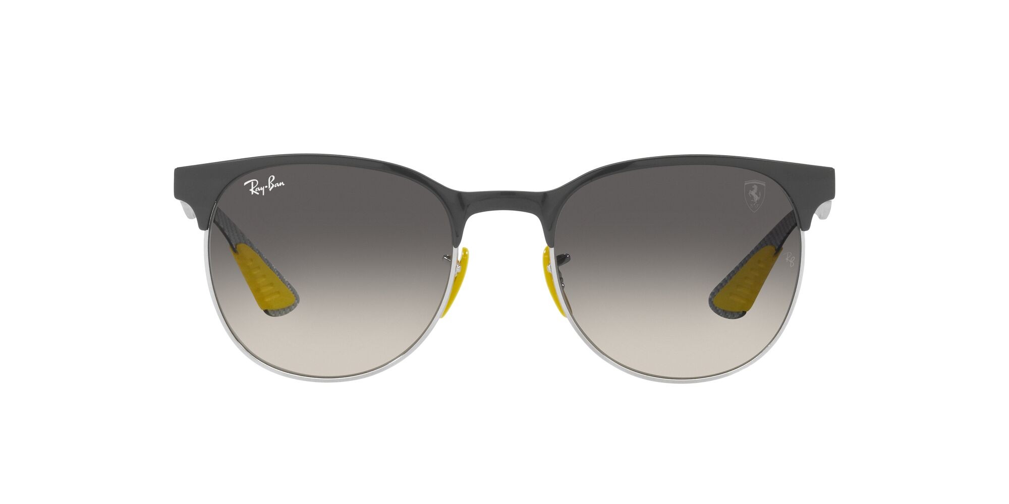 Sonnenbrillen Ray-Ban Scuderia Ferrari RB 8327M (F08011) farbe grigio su argento form pantos gläser sfumato grigio