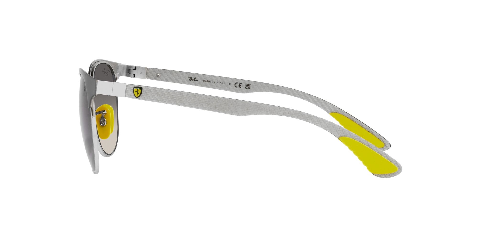 Sonnenbrillen Ray-Ban Scuderia Ferrari RB 8327M (F08011) farbe grigio su argento form pantos gläser sfumato grigio
