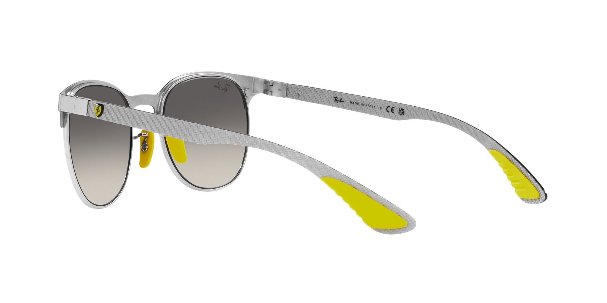 Sonnenbrillen Ray-Ban Scuderia Ferrari RB 8327M (F08011) farbe grigio su argento form pantos gläser sfumato grigio