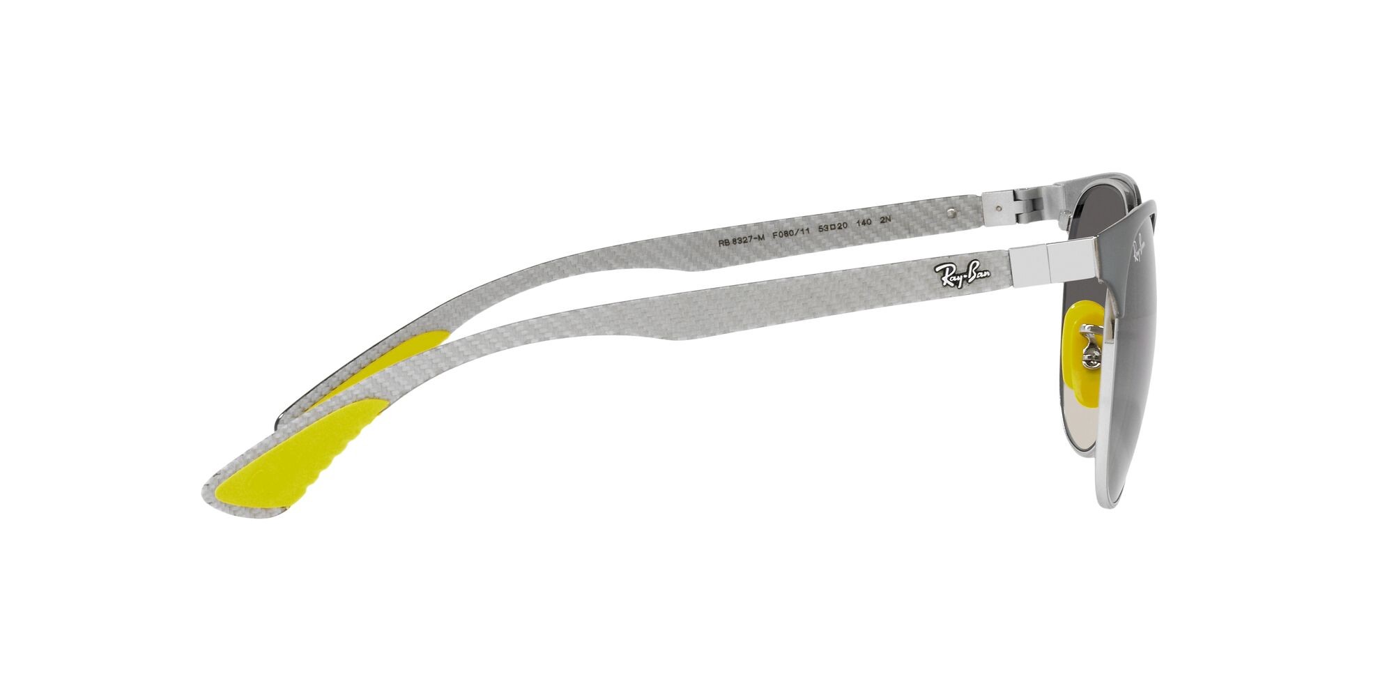 Sonnenbrillen Ray-Ban Scuderia Ferrari RB 8327M (F08011) farbe grigio su argento form pantos gläser sfumato grigio