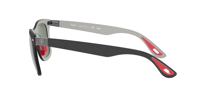 Sonnenbrillen Ray-Ban Scuderia Ferrari Collection RB 8395M (F05471) farbe mat carbon matt allutex form quadratisch gläser dark green