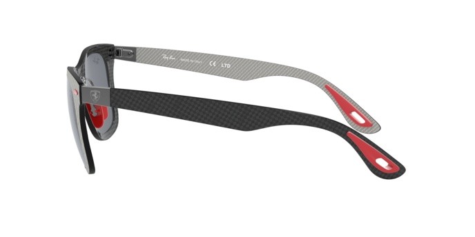 Sonnenbrillen Ray-Ban Scuderia Ferrari Collection RB 8395M (F05687) farbe matt carbon allutex carbon form quadratisch gläser dark grey