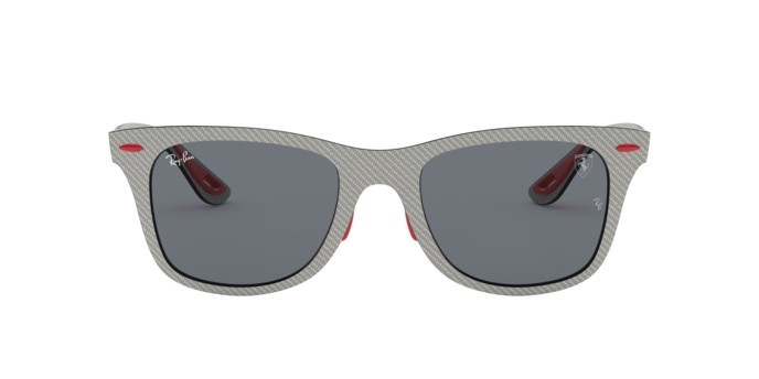 Sonnenbrillen Ray-Ban Scuderia Ferrari Collection RB 8395M (F05687) farbe matt carbon allutex carbon form quadratisch gläser dark grey
