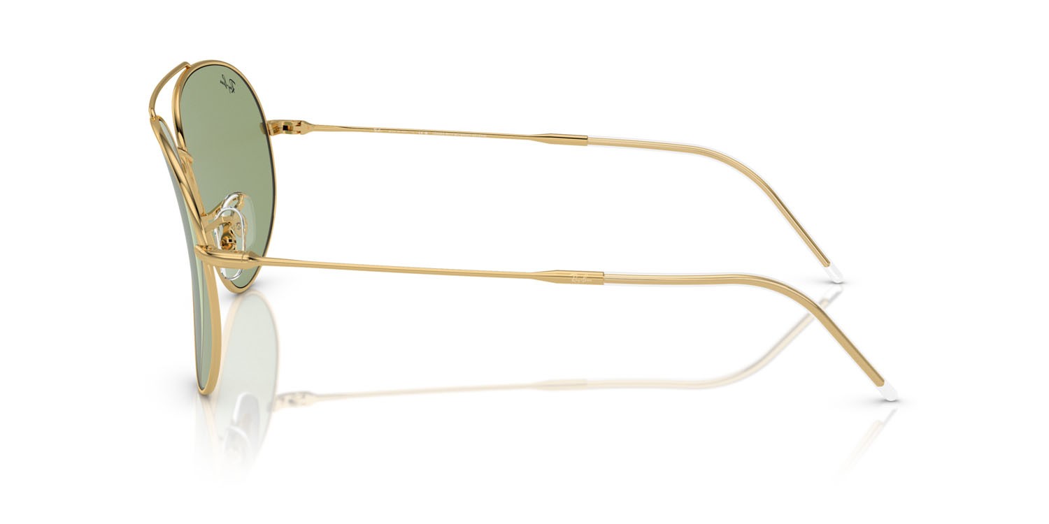 Occhiali da sole Ray-Ban Aviator Reverse RB R0101S (001/82) colore oro forma aviator lenti verde