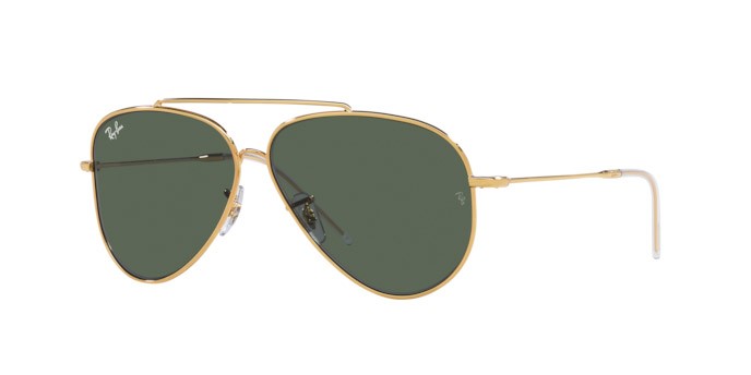 Sonnenbrillen Ray-Ban Aviator Reverse RB R0101S (001/VR) farbe oro form aviator gläser verde
