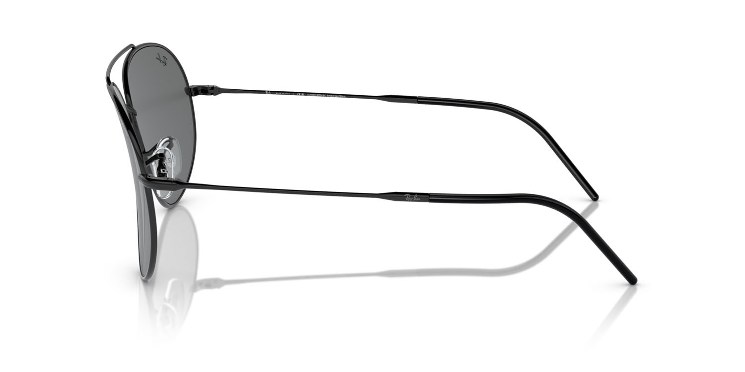 Occhiali da sole Ray-Ban Aviator Reverse Lenny Kravitz RB R0101S (002/GR) colore nero forma aviator lenti grigio scuro