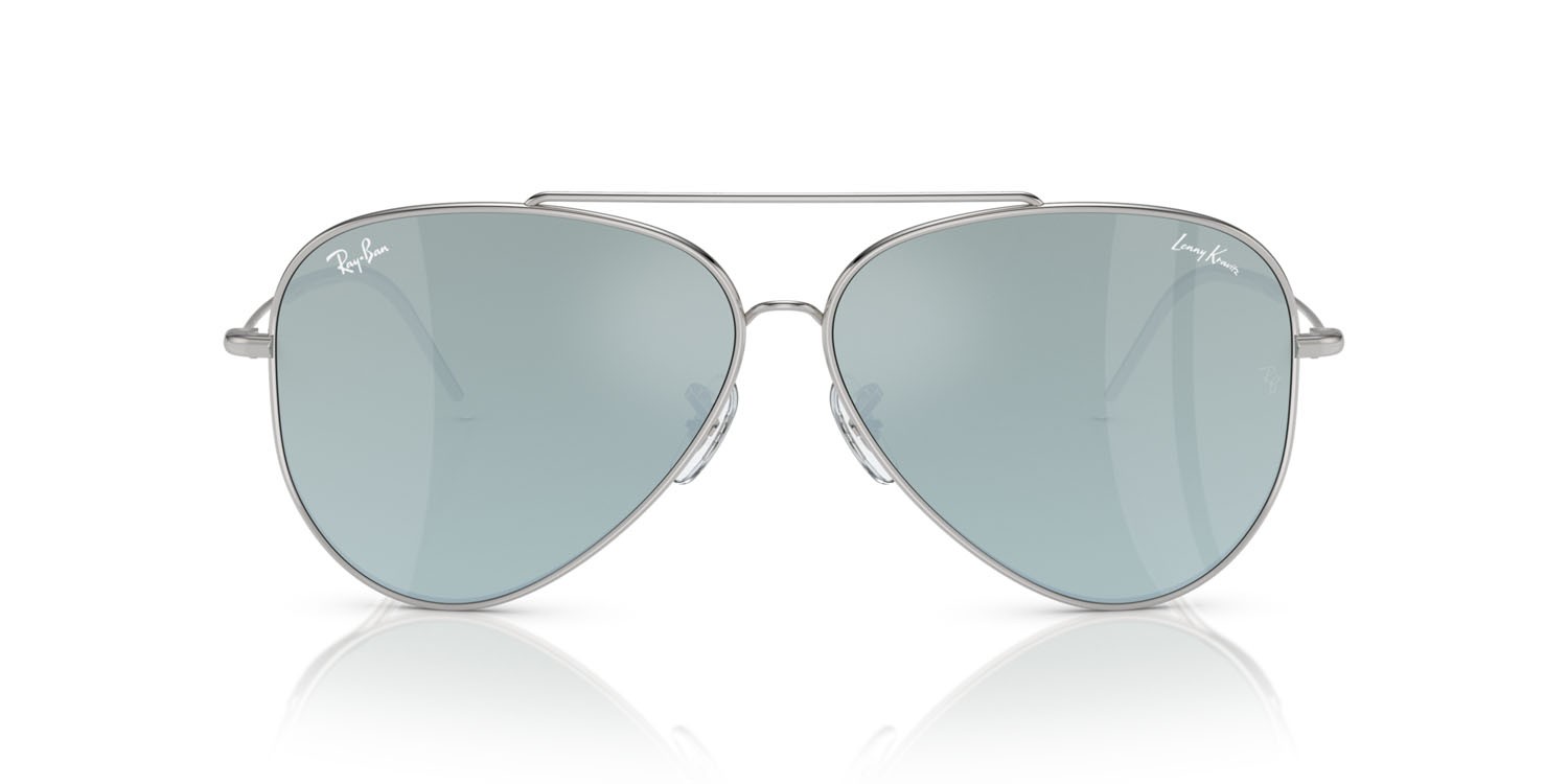 Sonnenbrillen Ray-Ban Aviator Reverse Lenny Kravitz RB R0101S (003/30) farbe argento form aviator gläser argento