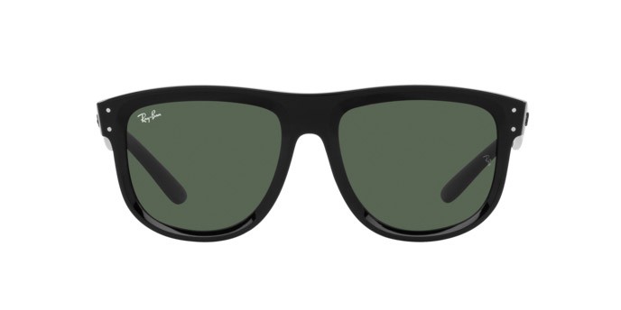Sunglasses Ray-Ban Boyfriend Reverse RB R0501S (6677VR) color nero shape square lenses verde