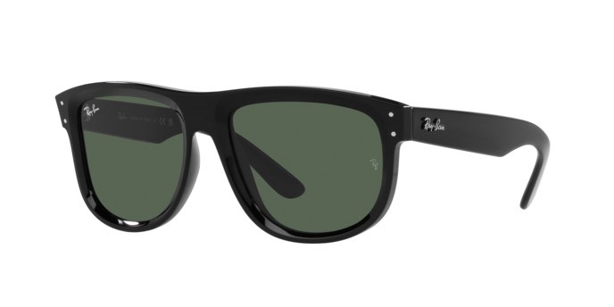 Sunglasses Ray-Ban Boyfriend Reverse RB R0501S (6677VR) color nero shape square lenses verde
