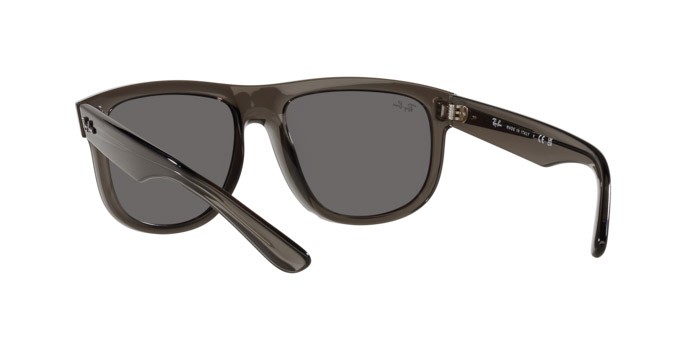 Sonnenbrillen Ray-Ban Boyfriend Reverse RB R0501S (6707GS) farbe grigio scuro trasparente form quadratisch gläser argento