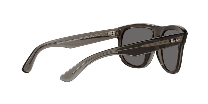 Sonnenbrillen Ray-Ban Boyfriend Reverse RB R0501S (6707GS) farbe grigio scuro trasparente form quadratisch gläser argento