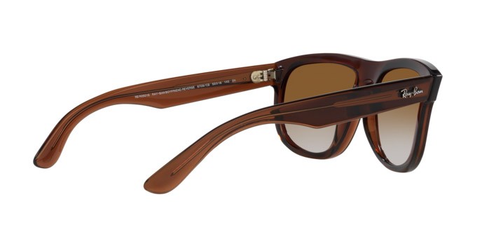 Sonnenbrillen Ray-Ban Boyfriend Reverse RB R0501S (6709CB) farbe marrone trasparente form quadratisch gläser marrone