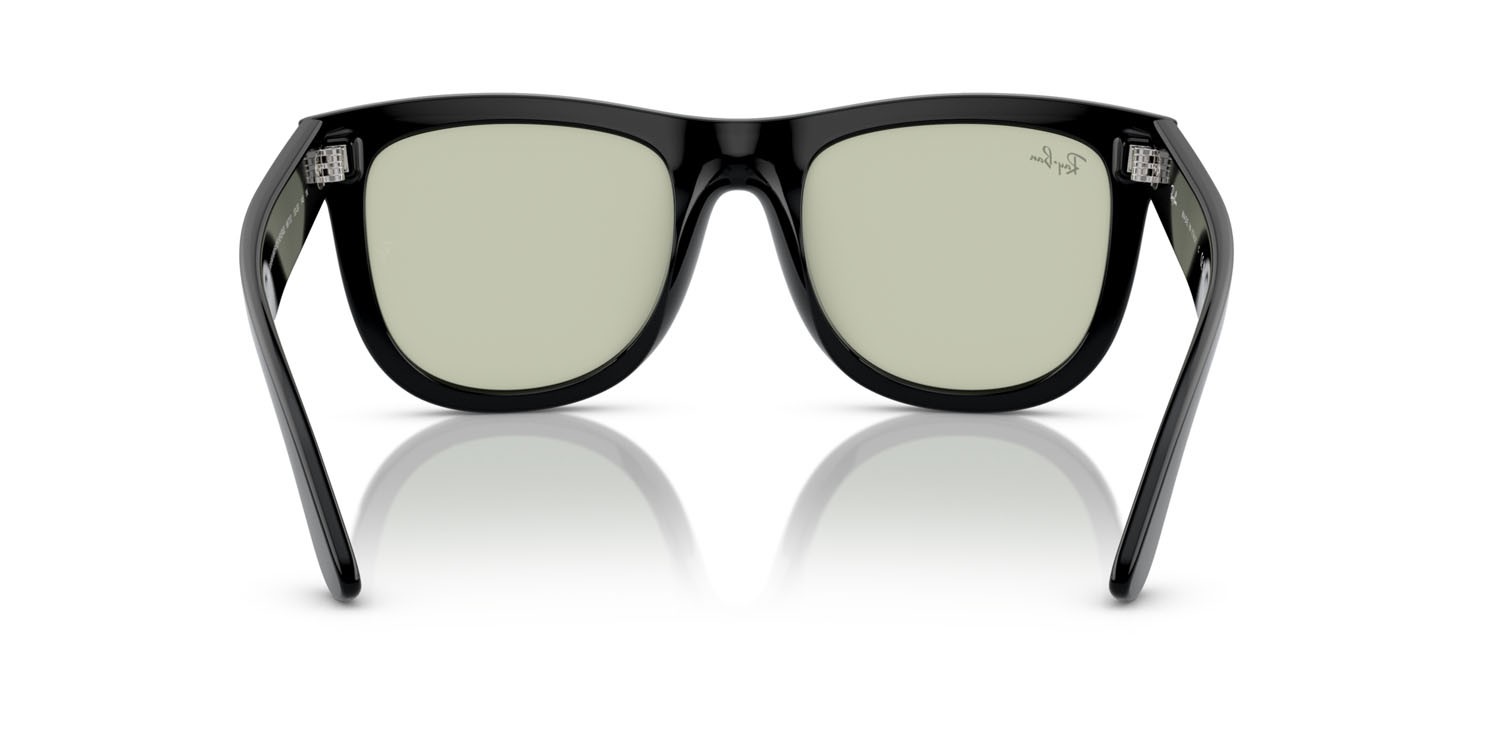 Sonnenbrillen Ray-Ban Wayfarer Reverse RB R0502S (6677/2) farbe nero form quadratisch gläser verde chiaro