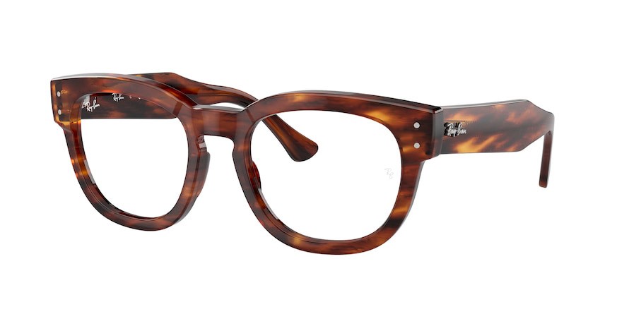 Occhiali da vista Ray-Ban Mega Hawkeye RX 0298V (2144) - RB 0298V 2144 colore striato havana forma quadrato lenti trasparente
