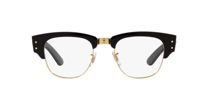 Occhiali da vista Ray-Ban Mega Clubmaster RX 0316V (2000) - RB 0316V 2000 colore nero su oro forma quadrato lenti trasparente