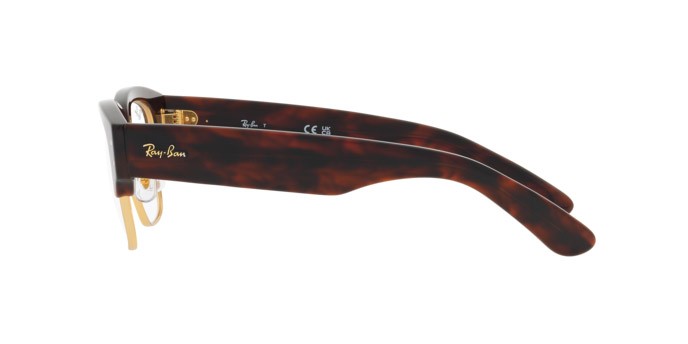 Occhiali da vista Ray-Ban Mega Clubmaster RX 0316V (2372) - RB 0316V 2372 colore tartarugato su oro forma quadrato lenti trasparente