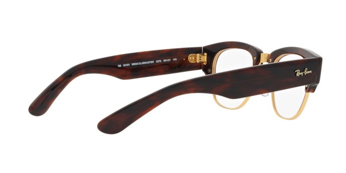 Occhiali da vista Ray-Ban Mega Clubmaster RX 0316V (2372) - RB 0316V 2372 colore tartarugato su oro forma quadrato lenti trasparente