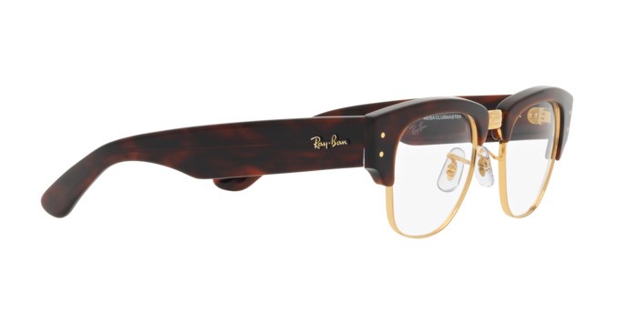 Occhiali da vista Ray-Ban Mega Clubmaster RX 0316V (2372) - RB 0316V 2372 colore tartarugato su oro forma quadrato lenti trasparente