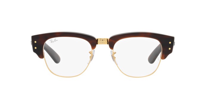 Occhiali da vista Ray-Ban Mega Clubmaster RX 0316V (2372) - RB 0316V 2372 colore tartarugato su oro forma quadrato lenti trasparente
