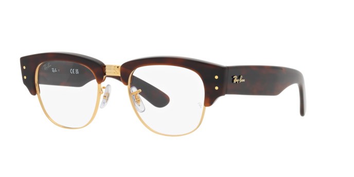 Occhiali da vista Ray-Ban Mega Clubmaster RX 0316V (2372) - RB 0316V 2372 colore tartarugato su oro forma quadrato lenti trasparente