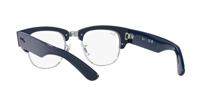Occhiali da vista Ray-Ban Mega Clubmaster RX 0316V (8231) - RB 0316V 8231 colore blu su argento forma quadrato lenti trasparente