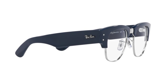 Occhiali da vista Ray-Ban Mega Clubmaster RX 0316V (8231) - RB 0316V 8231 colore blu su argento forma quadrato lenti trasparente