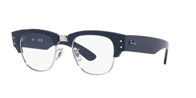 Occhiali da vista Ray-Ban Mega Clubmaster RX 0316V (8231) - RB 0316V 8231 colore blu su argento forma quadrato lenti trasparente