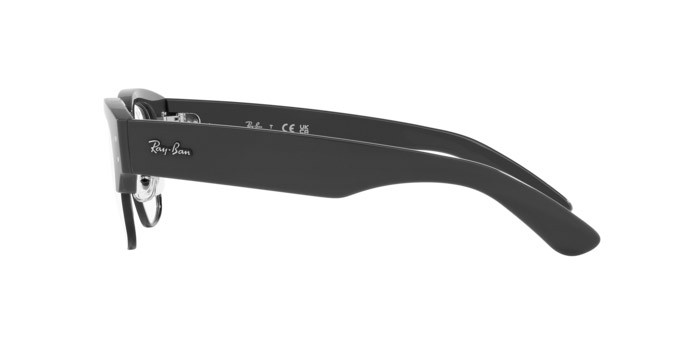 Brillen Ray-Ban Mega Clubmaster RX 0316V (8232) - RB 0316V 8232 farbe grigio su nero form quadratisch gläser trasparente