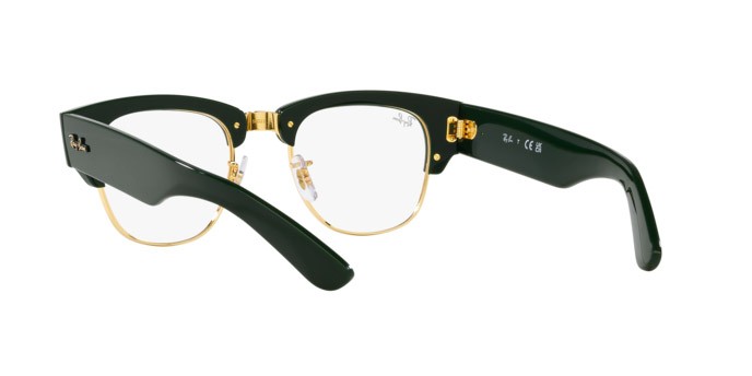 Occhiali da vista Ray-Ban Mega Clubmaster RX 0316V (8233) - RB 0316V 8233 colore verde su oro forma quadrato lenti trasparente