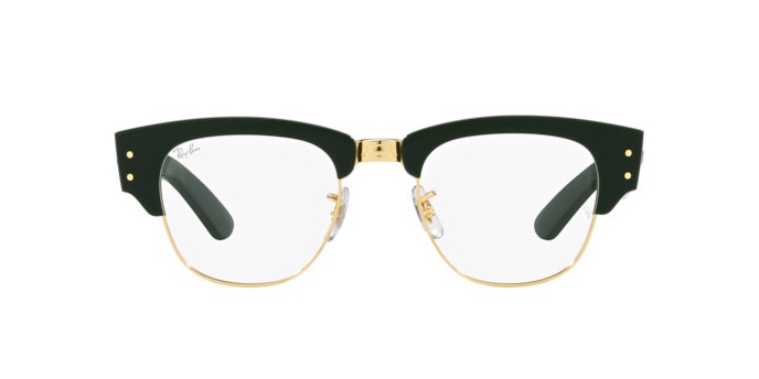 Occhiali da vista Ray-Ban Mega Clubmaster RX 0316V (8233) - RB 0316V 8233 colore verde su oro forma quadrato lenti trasparente