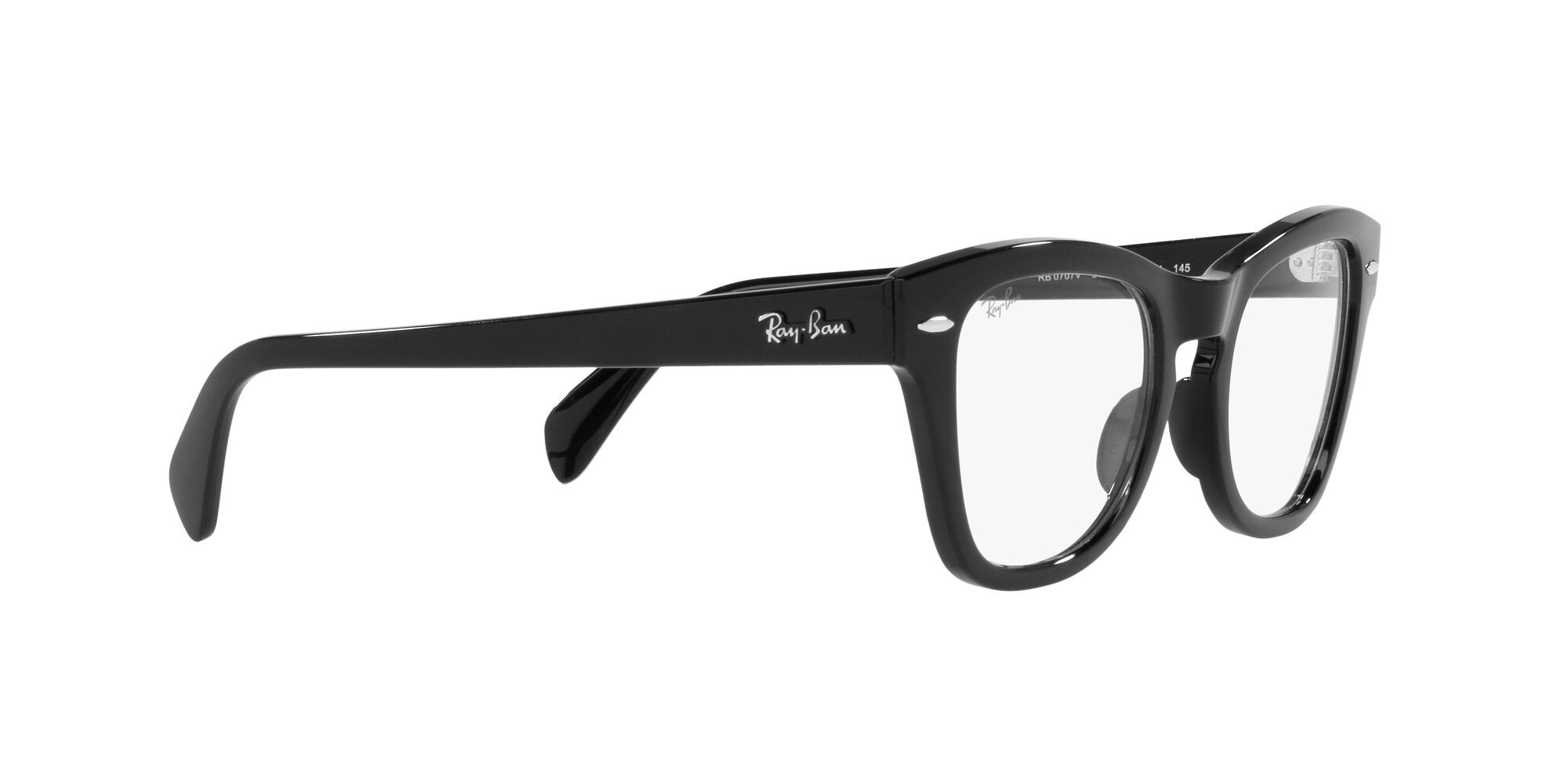 Brillen Ray-Ban RX 0707V (2000) - RB 0707V 2000 farbe nero su oro form quadratisch gläser trasparente