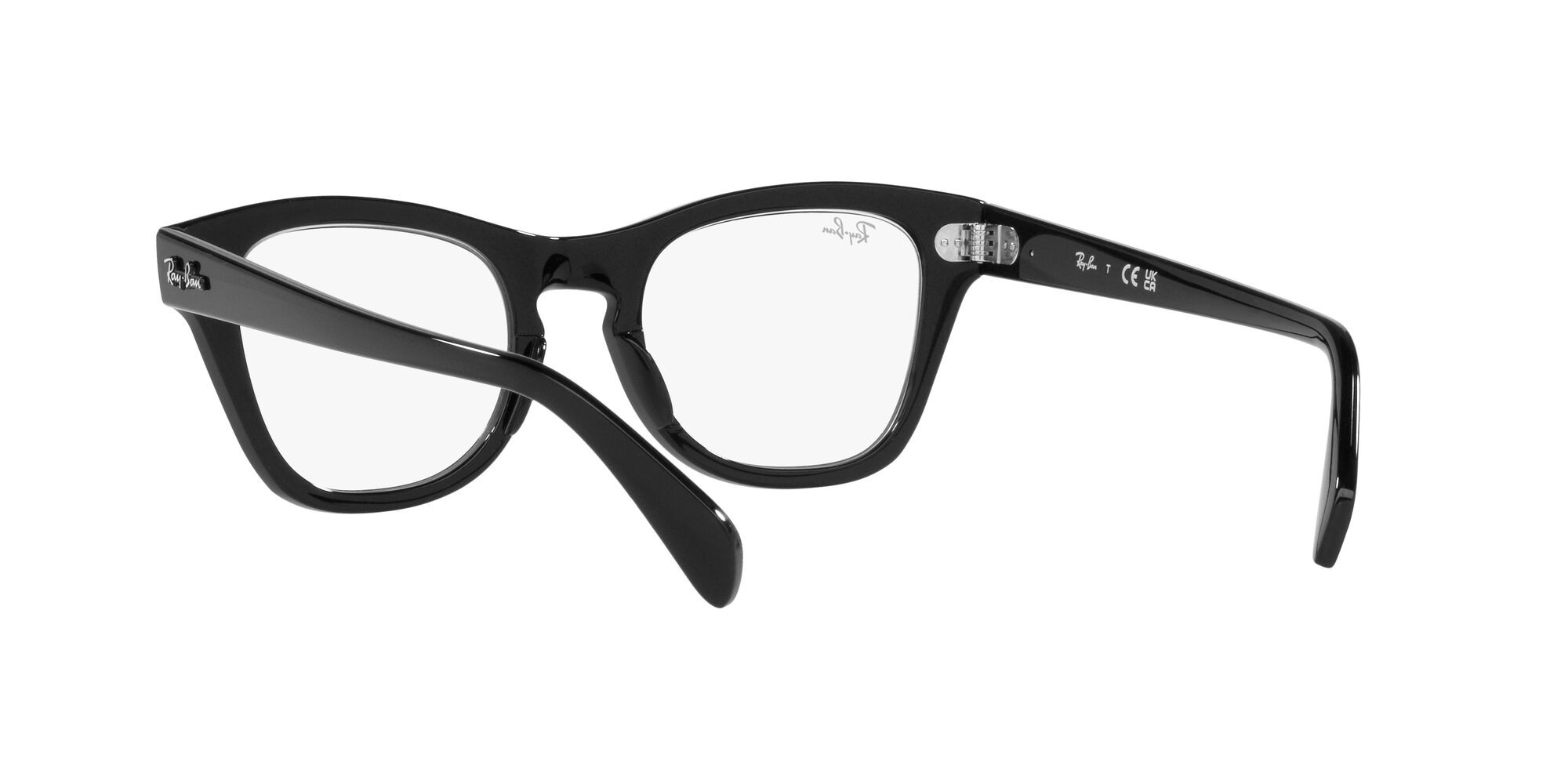 Brillen Ray-Ban RX 0707V (2000) - RB 0707V 2000 farbe nero su oro form quadratisch gläser trasparente